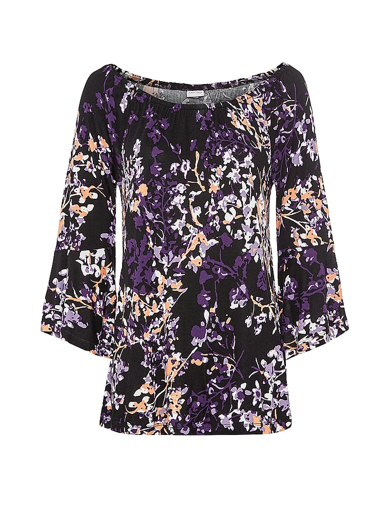 Off-the-Shoulder Floral Blouse