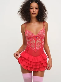 Heartbeat Lace Slip Dress