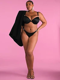 Sheer Shine Rose Adjustable String Thong Panty