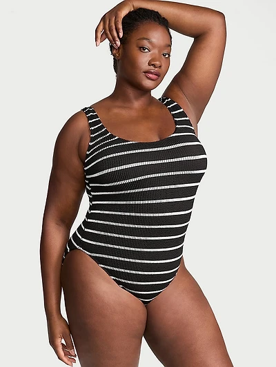 Crinkle Scoop One-Piece Swimsuit