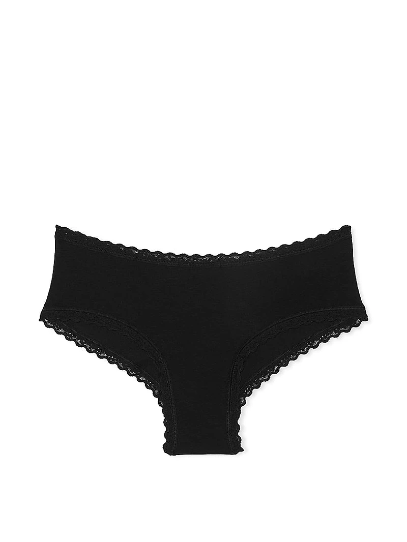Cotton Lace-Waist Cheeky Panty