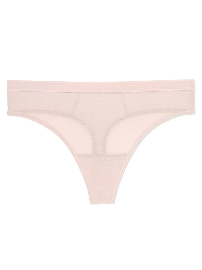 Sheer Mesh High-Cut Thong Panty
