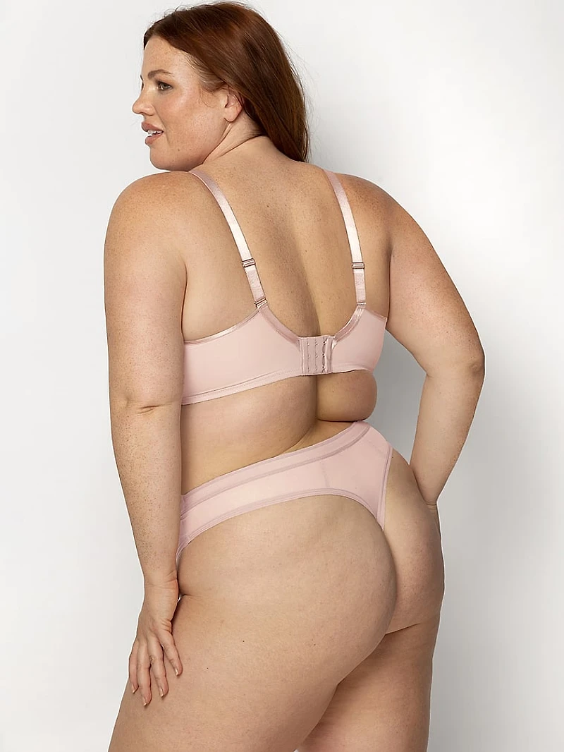 Sheer Mesh High-Cut Thong Panty