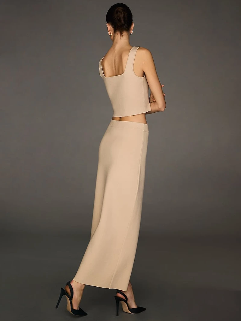 Atelier Victoria's Secret X Altuzarra Fine-Knit Hook & Eye Long Skirt