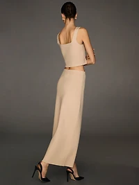 Atelier Victoria's Secret X Altuzarra Fine-Knit Hook & Eye Long Skirt