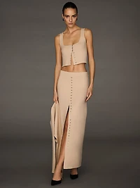 Atelier Victoria's Secret X Altuzarra Fine-Knit Hook & Eye Long Skirt
