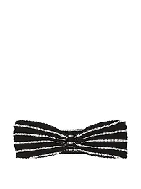 Crinkle Ring Bandeau Strapless Bikini Top