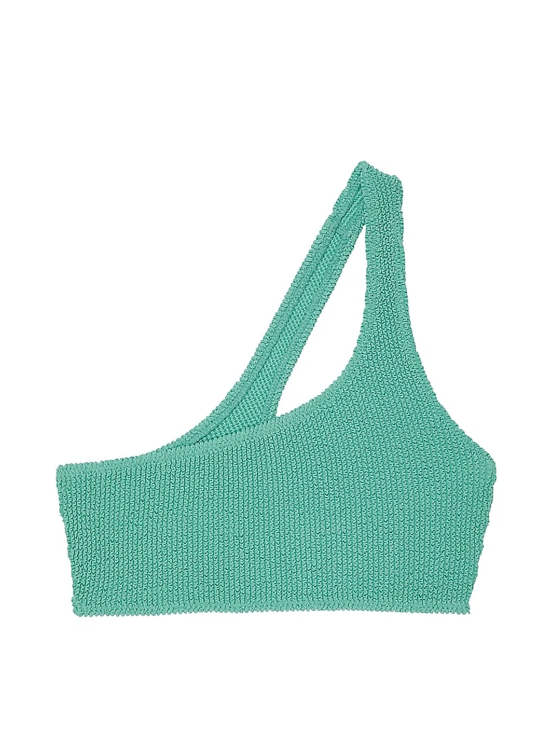 Crinkle One-Shoulder Bikini Top