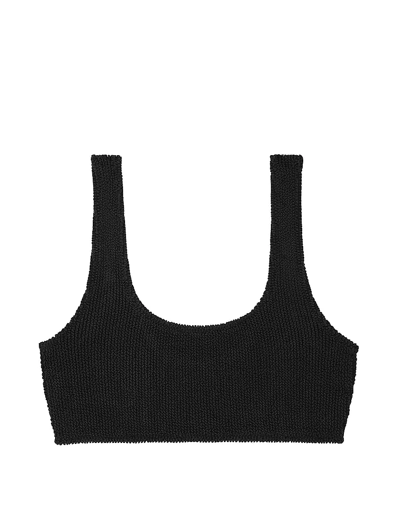 Crinkle Scoop Bralette Bikini Top