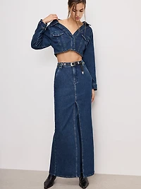 Denim Maxi Skirt