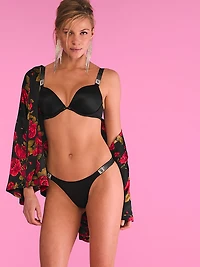 Scattered Shine Strap Crotchless Brazilian Panty