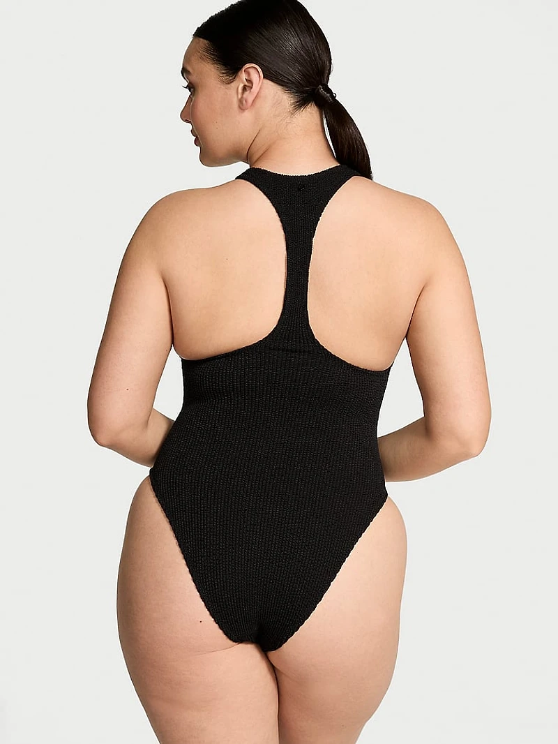 Crinkle Racerback One-Piece Swimsuit