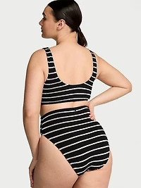 Crinkle High-Waist Full-Coverage Bikini Bottom
