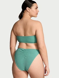 Crinkle Ring Bandeau Strapless Bikini Top