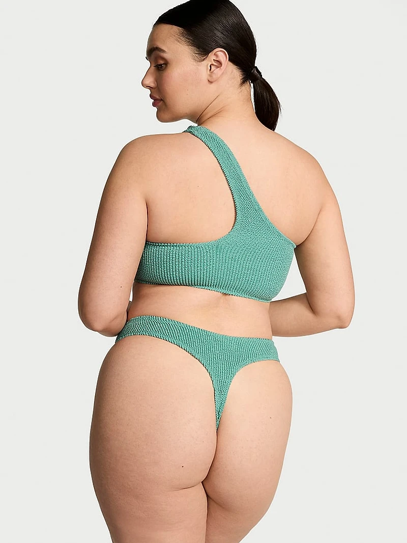 Crinkle One-Shoulder Bikini Top