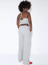 Ivy Fleece Wide-Leg Cargo Sweatpants