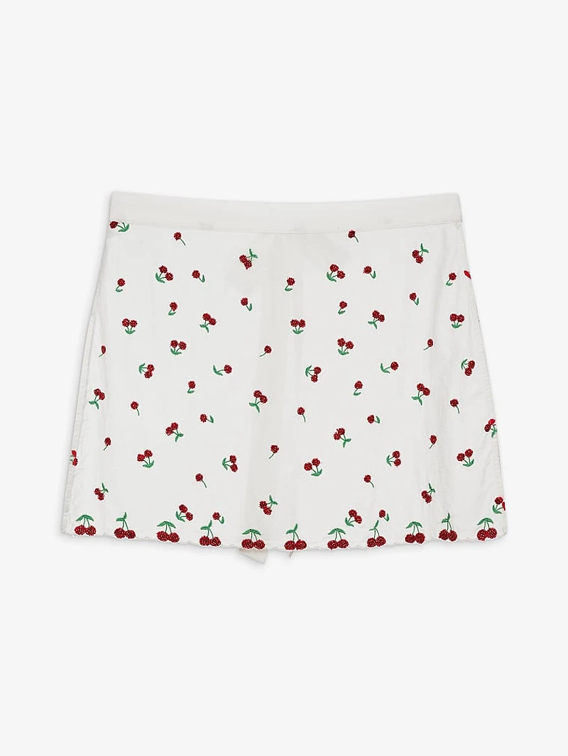Beaded Cherries Apron Skirt