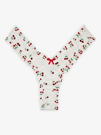 Beaded Cherries Thong Panty