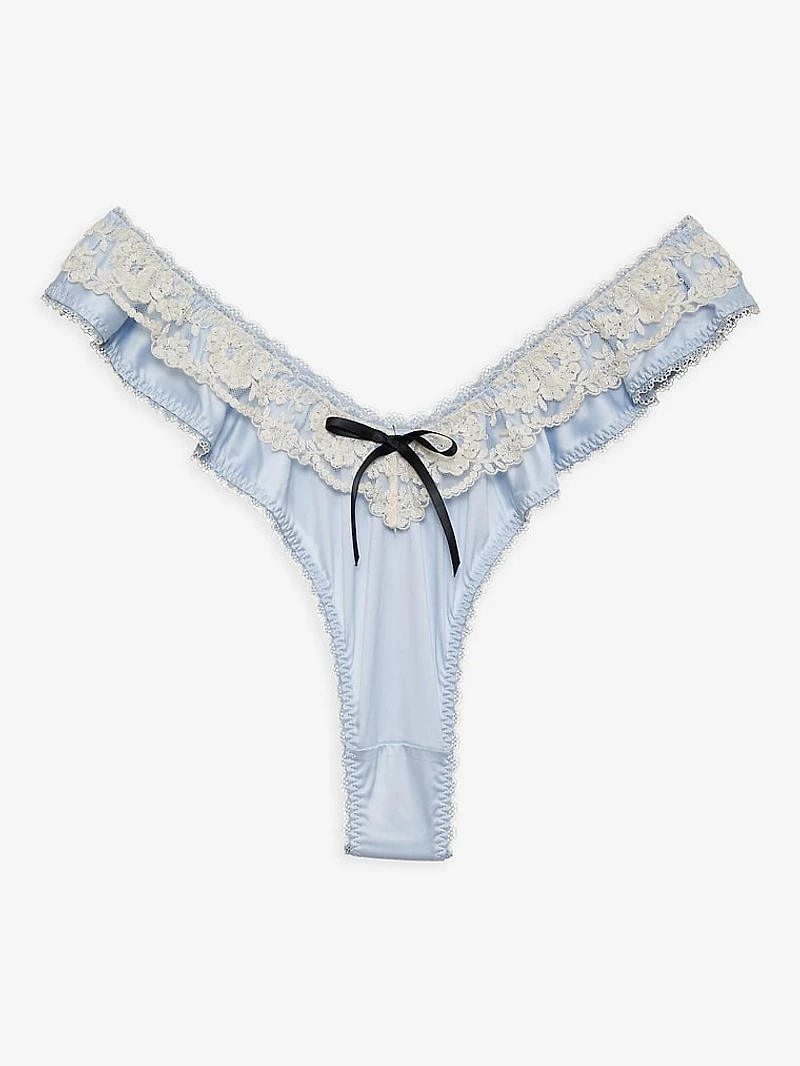 Sweetheart Satin Thong Panty