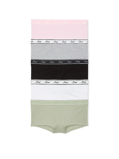 5-Pack Logo Cotton Boyshort Panties