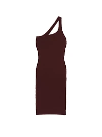 Crinkle One-Shoulder Midi Cover-Up Dress