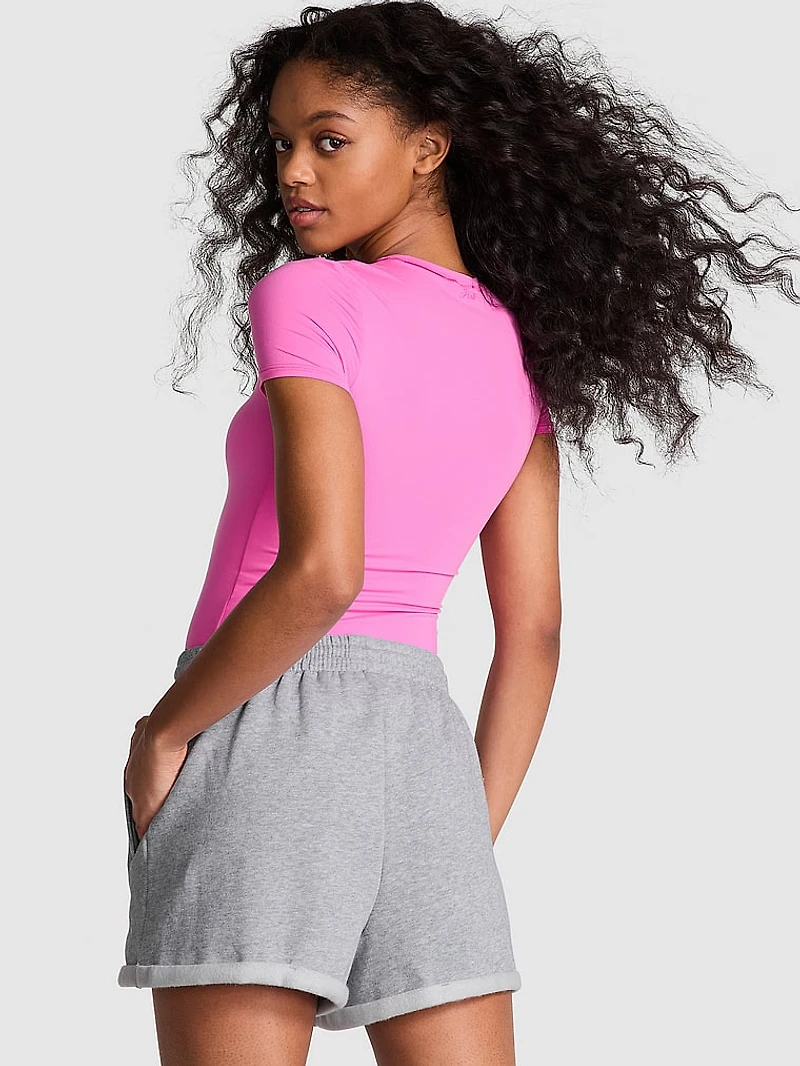 Fleece Rolled Hem Short