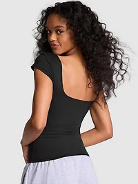 PINK Base Stretch™ Cap-Sleeve Tee