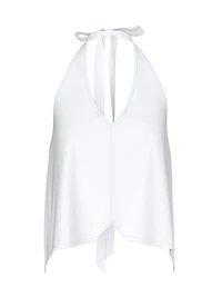 Beachwear Linen Halter Top