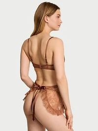 Wicked Unlined Rose Lace Apron Set