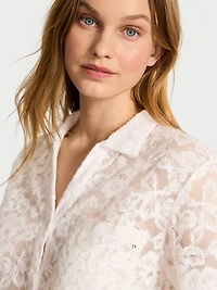 Luxe Soft Lace Cropped Short Pajama Set