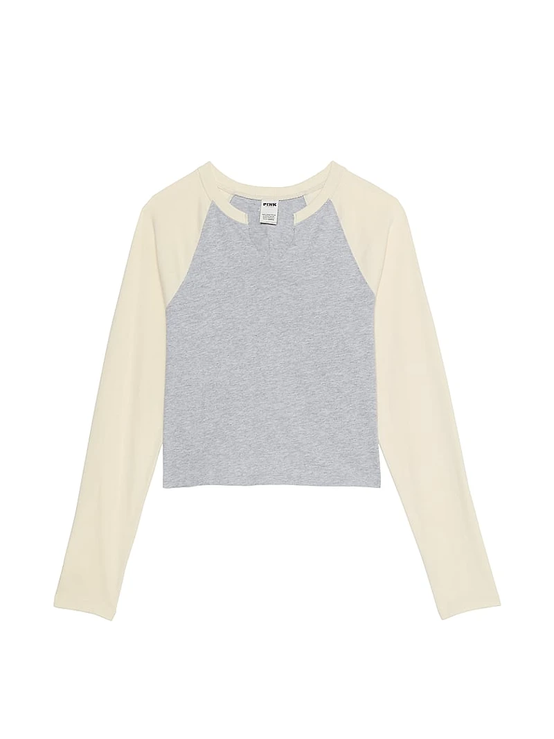 Retro Long-Sleeve Cotton Tee