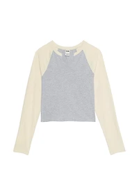 Retro Long-Sleeve Cotton Tee