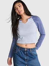 Retro Long-Sleeve Cotton Tee