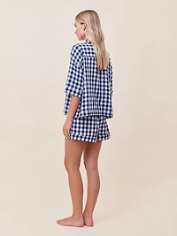 Seersucker Gingham PJ Set