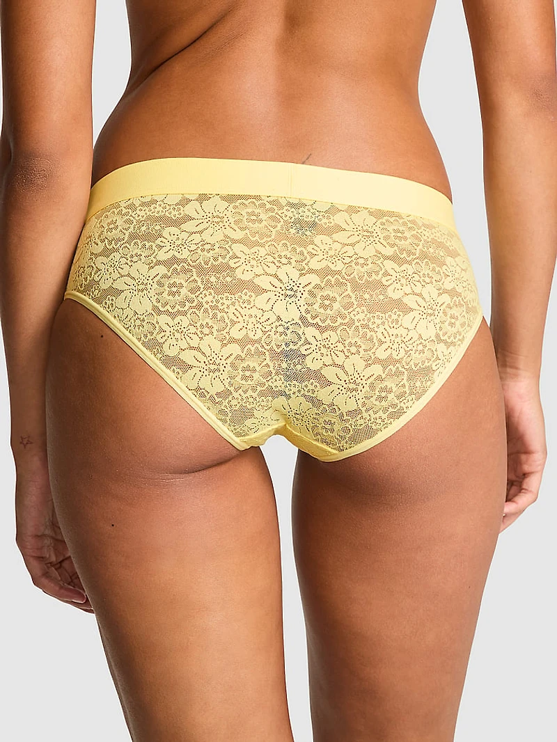 Logo Lace Hiphugger Panty