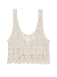 Beachwear Crochet Cropped Tank Top