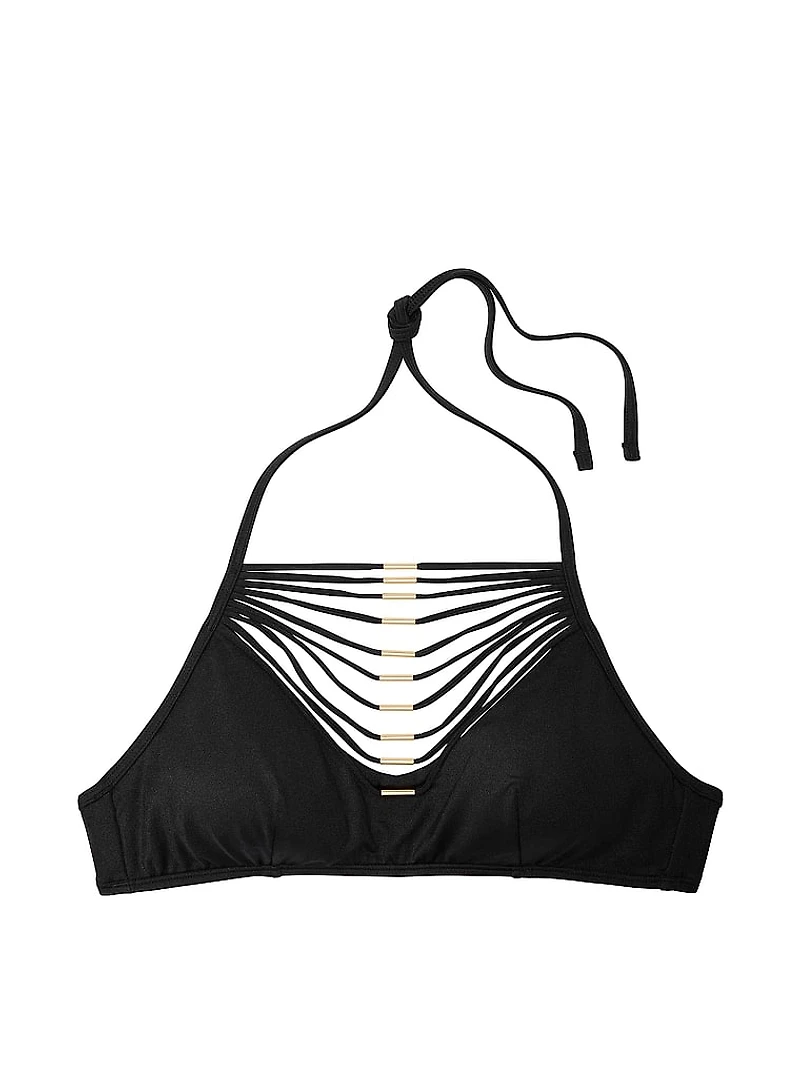 VS Archives Strappy Hardware Halter Bikini Top