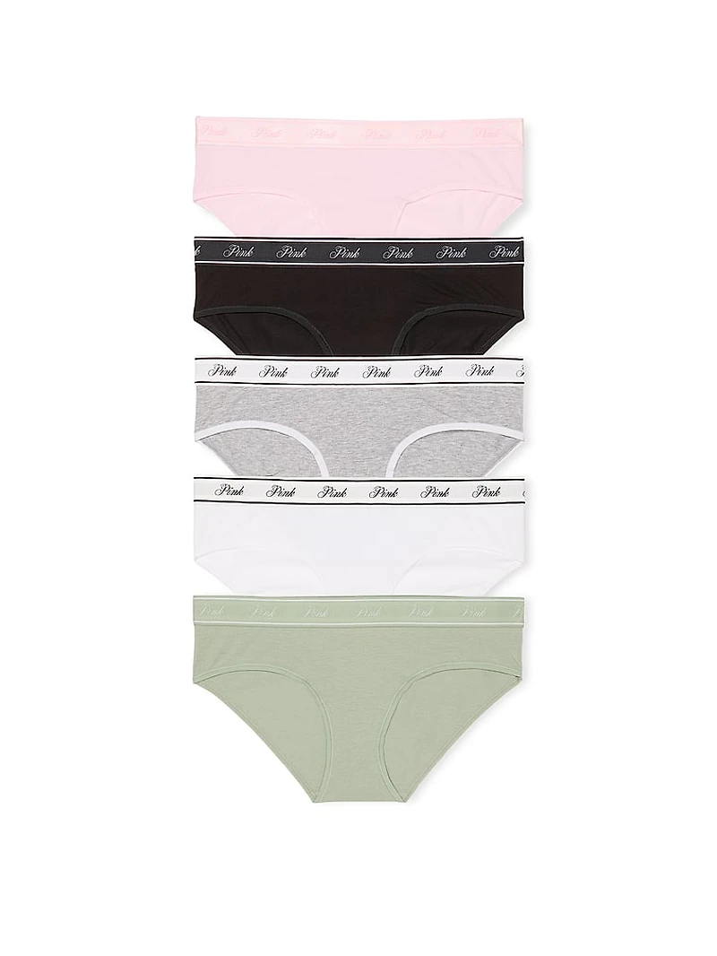 5-Pack Logo Cotton Hiphugger Panties