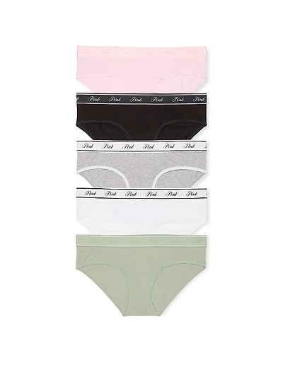 5-Pack Logo Cotton Hiphugger Panties