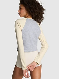 Retro Long-Sleeve Cotton Tee