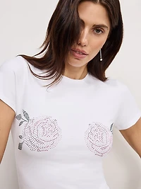 Super-Stretch Rhinestone Baby Tee
