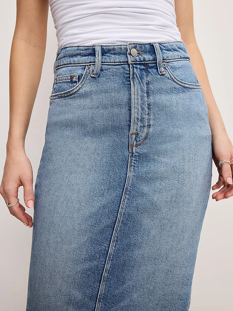 Denim Midi Skirt