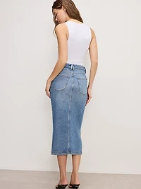 Denim Midi Skirt