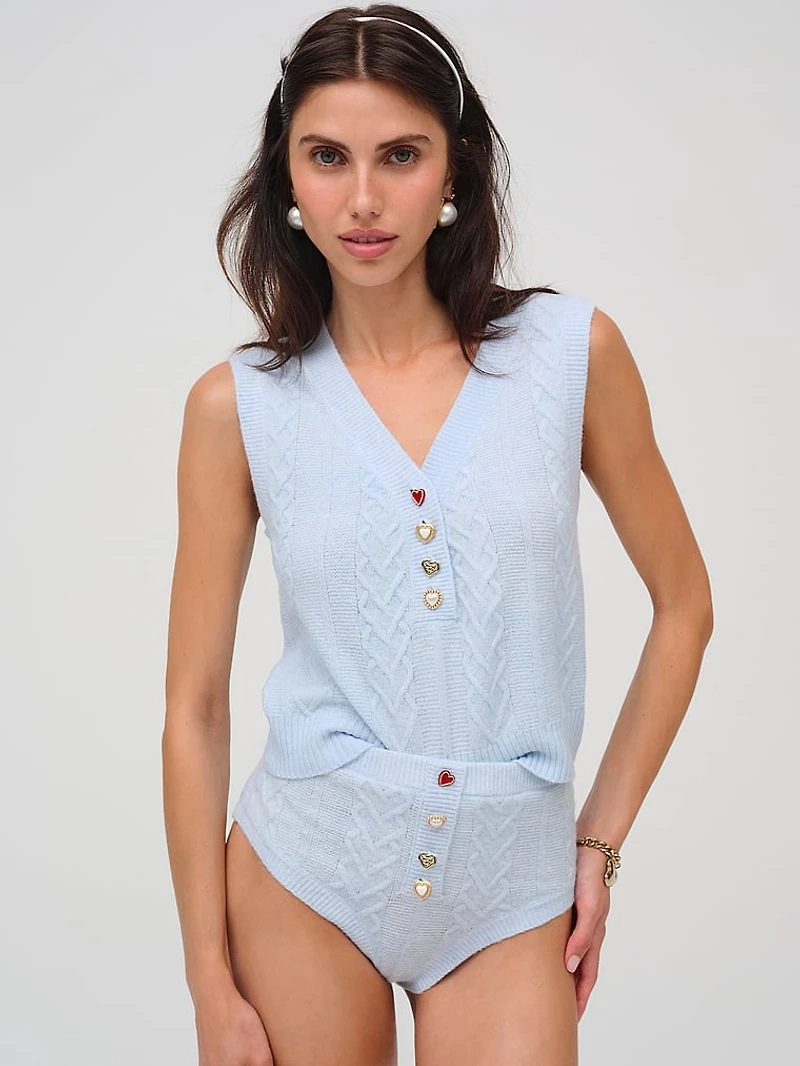 Cupid Cable Knit Vest