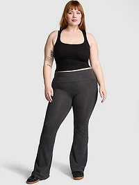 All-Day Cotton Foldover Flare Leggings