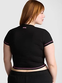 All-Day Cotton Plunge Cropped Top