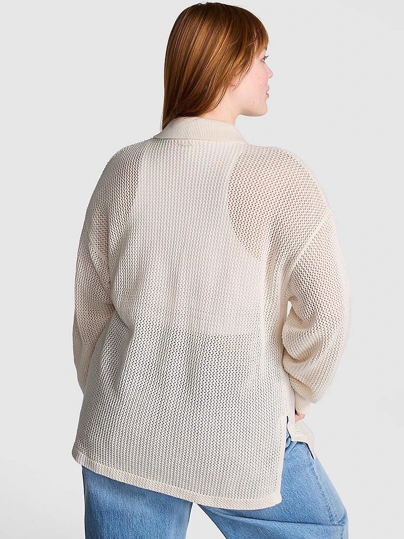 Crochet Button-Down Top