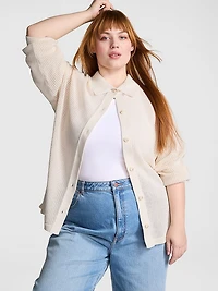 Crochet Button-Down Top