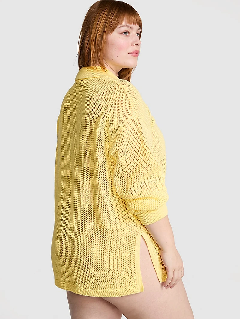 Crochet Button-Down Top
