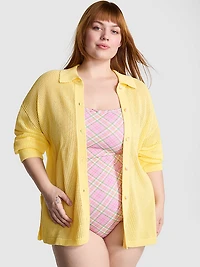 Crochet Button-Down Top